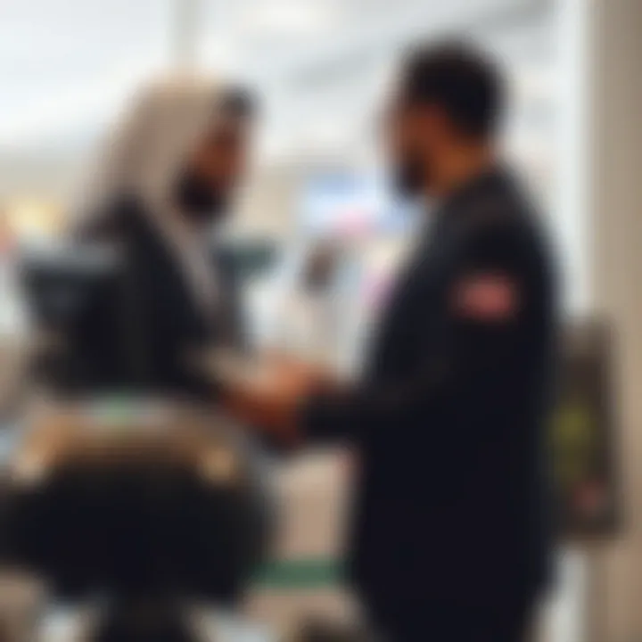 Customer service interaction at Tasjeel Al Qusais