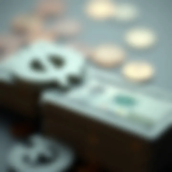 Graphic representation of currency symbols showcasing US dollars and UAE dirhams