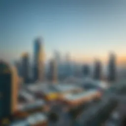A panoramic view of Dubai's skyline showcasing iconic buildings