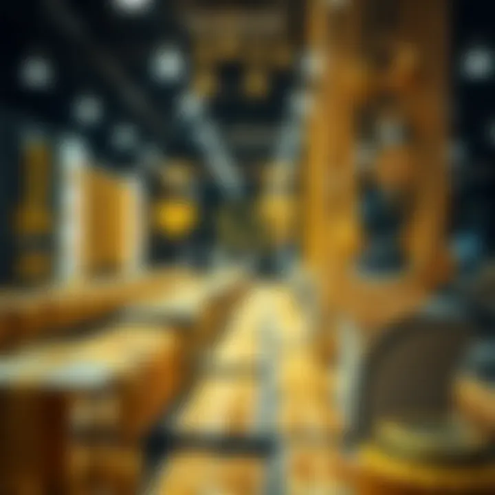 Gold Jewelry Market in Dubai Golden jewelry displayed in a market