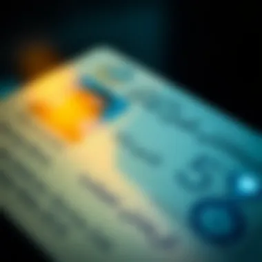 Detailed View of Emirates ID Card Close-up of Emirates ID card illustrating features and security elements