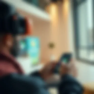 Assessing Internet Speed and Performance A person testing WiFi speed with a mobile device