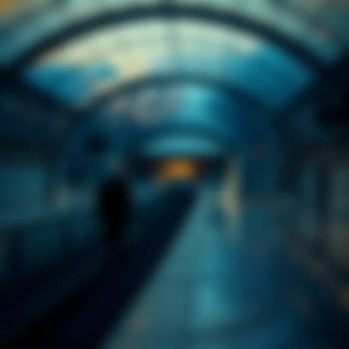 Quiet Beginnings: Dawn at the Metro An empty metro station at dawn