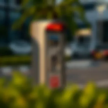 Modern Parking Meter in Dubai A stylish parking meter in Dubai