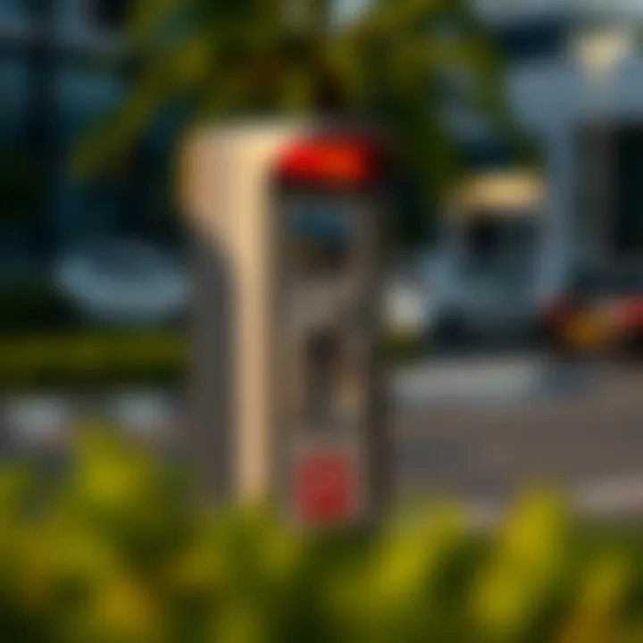 Modern Parking Meter in Dubai A stylish parking meter in Dubai
