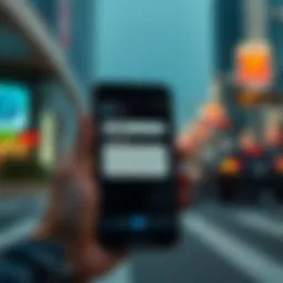 A mobile phone displaying an SMS parking notification